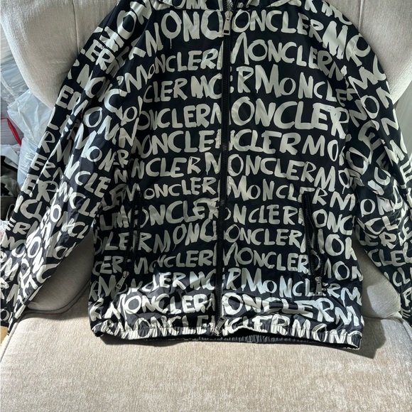 Moncler Black and White Patterned Jacket